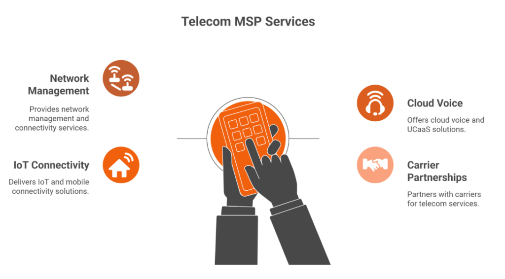 Telecom MSP manages four core areas