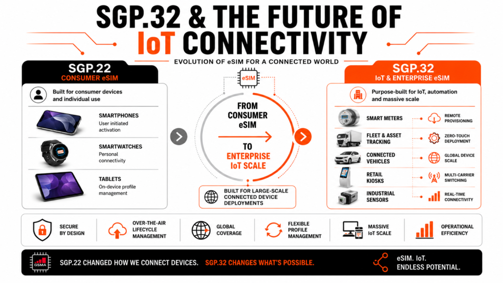 SGP.32 enabling enterprise IoT connectivity at global scale.