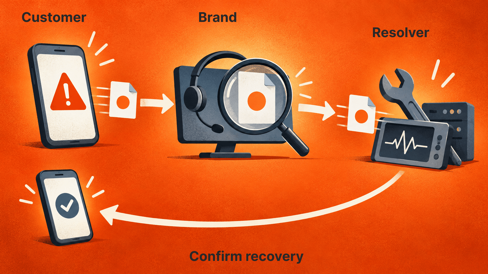 Proposed incident handoff: preserve context through technical investigation and confirmed recovery.