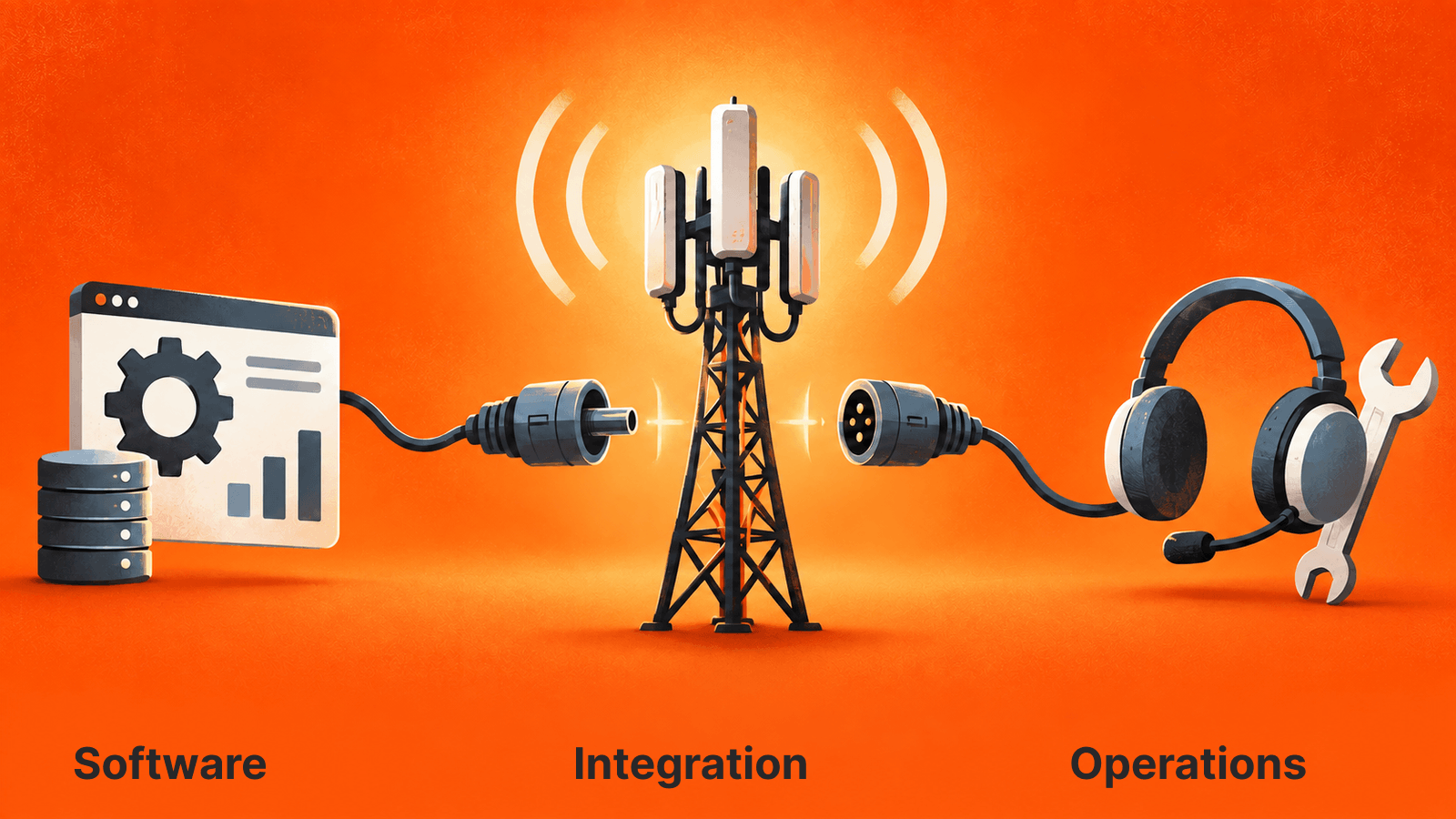 Software, integration and operations are separately agreed contributions to a service.