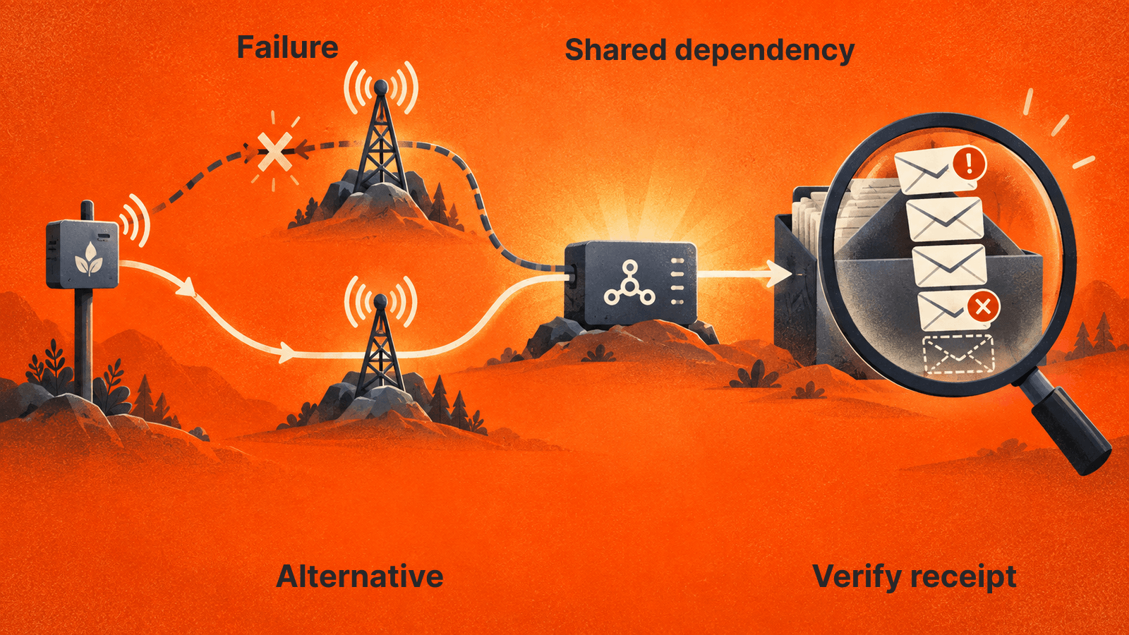 A network change still needs application-level verification; alternate access paths may share downstream dependencies.